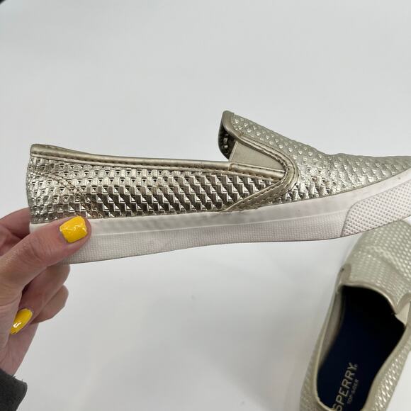 Gold Slip-On Women Shoes - Picture 4 of 8